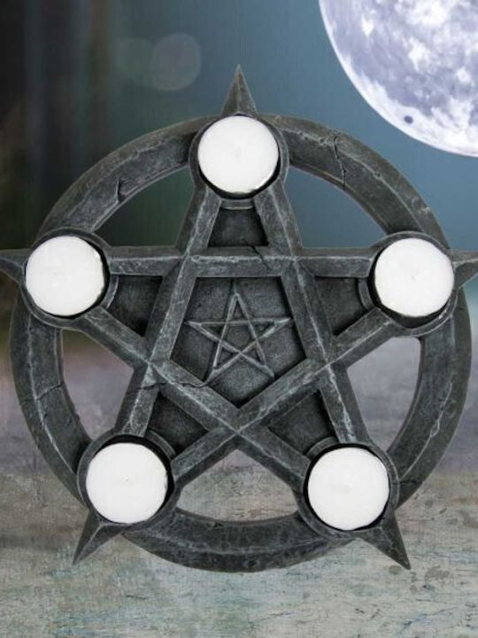 Nemesis Now Candle Holder Polyresin in Black Color 1pcs