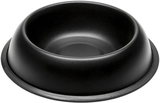 Ferplast Mira KC 76 Metallic Bowl Food & Water for Dog & Cat with Base 900ml 25.5cm in Black Color