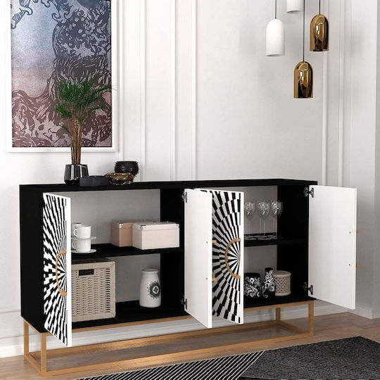 Bufet Gradel Negru 150x35x83.6cm