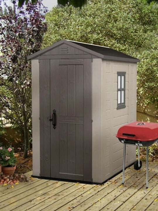 Plastic Garden Shed Factor with Air Vents L1.29xW1.89xH2.17m