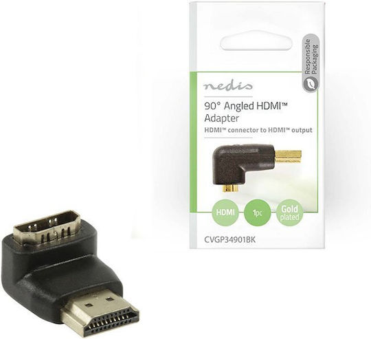Nedis CVGP34901BK Μετατροπέας HDMI male σε HDMI female