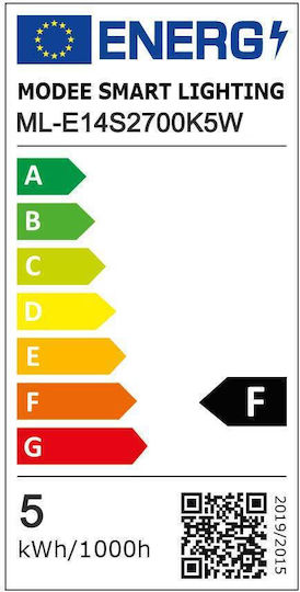 Modee Lighting Λάμπα LED 5W για Ντουί E14 και Σχήμα T25 Θερμό Λευκό 420lm