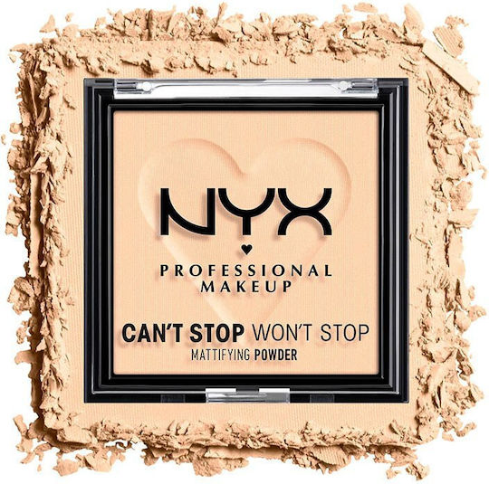 NYX Professional Makeup Can't Stop Won't Stop Matte Powder Powder 02 Light 6gr