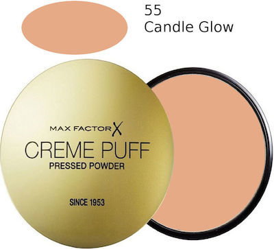 Max Factor Creme Puff Powder Compact 55 Lumânarea lumânării Glow 14gr