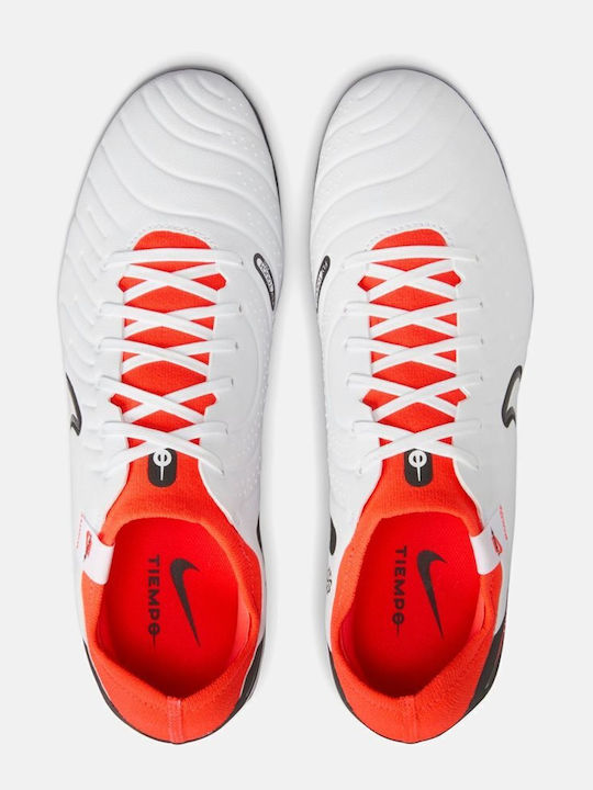 Nike Tiempo Legend 10 Pro Football Shoes with Cleats White / Bright Crimson / Black