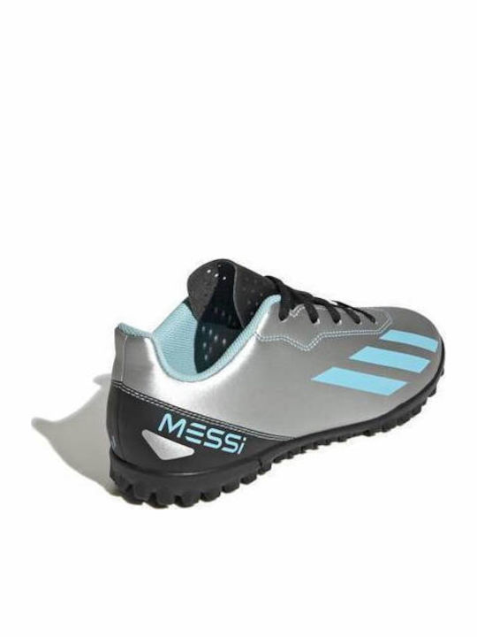 Παιδικά Ποδοσφαιρικά Παπούτσια X Crazyfast Messi.4 με Σχάρα Ασημί