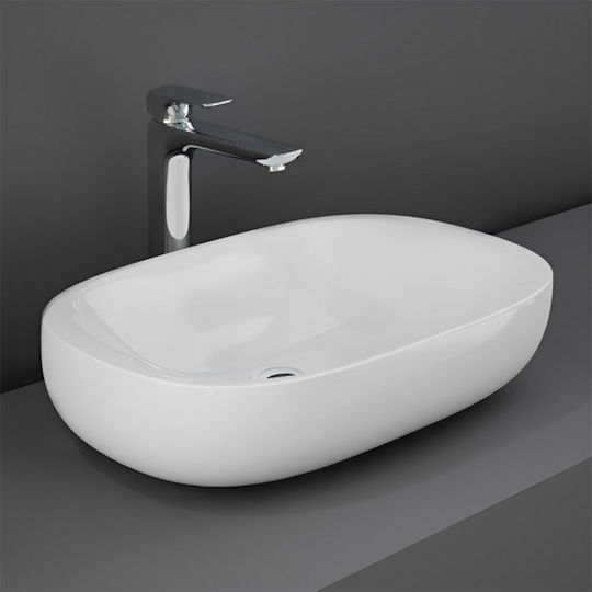 Rak Ceramics Επικαθήμενος Νιπτήρας Πορσελάνης 60x38x15cm Λευκός