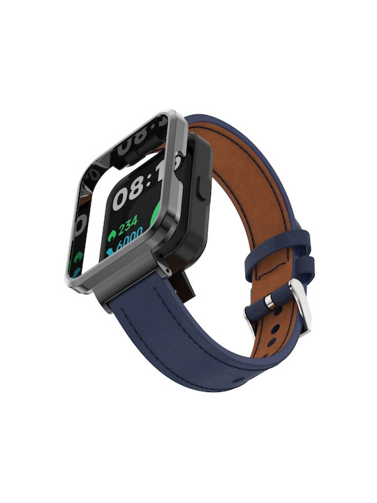 Λουράκι Δερμάτινο Navy Μπλε (Redmi Watch 2 Lite)