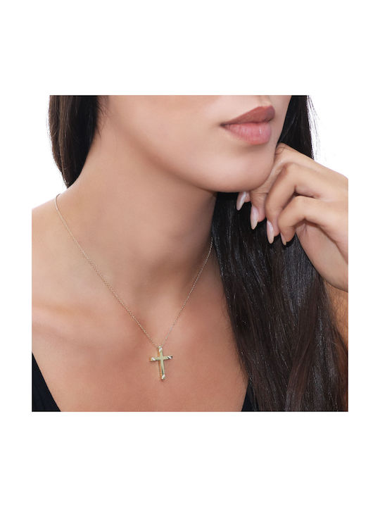 Damen Gold Kreuz 14K