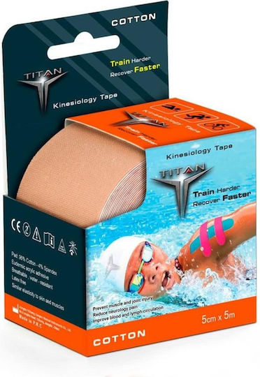 OrthoDynamic Titan Cotton Kinesiology Tape 5cm x 5m Beige
