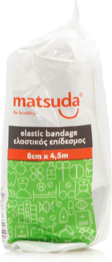 Matsuda Elastischer Verband 8cm x 4.5m Weiß