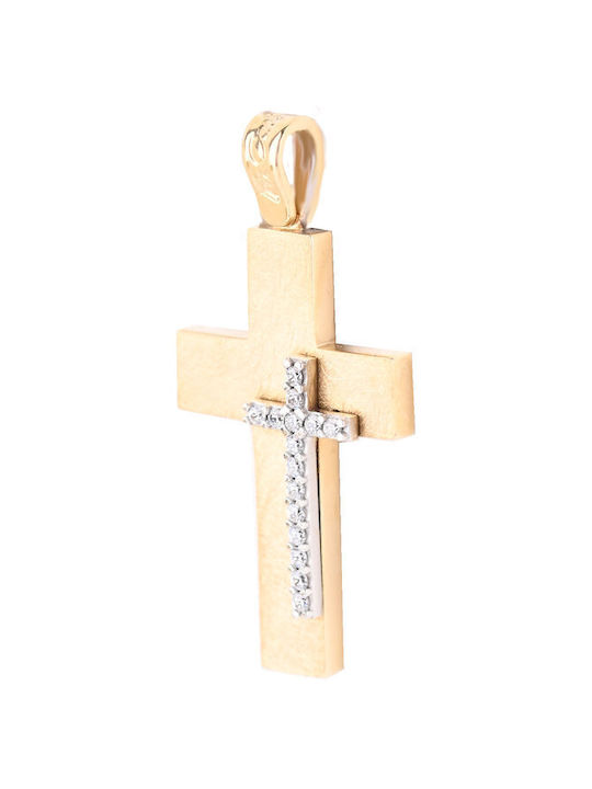 Fa Cad'oro Gold Kreuz 14K mit Kette