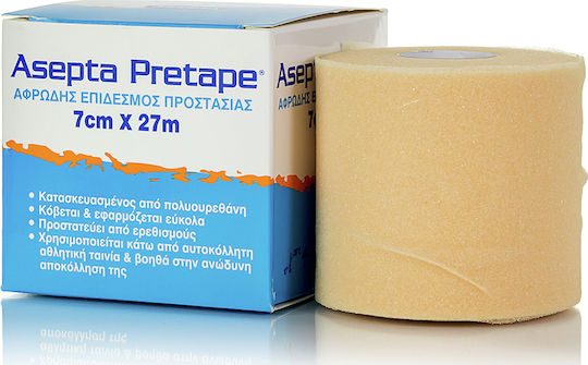 Asepta Pretape Underwrap Bandage 7cm x 27m Beige