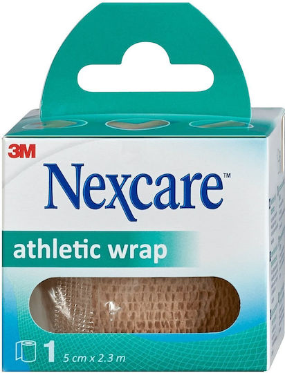 3M Nexcare Athletic Wrap Ελαστικός Αυτοσυγκρατούμενος Επίδεσμος 5cm x 2.5m Μπεζ