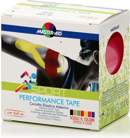 Master Aid Performance Tape Ταινία Κινησιοθεραπείας 5cm x 5m Ροζ