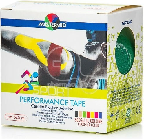 Master Aid Performance Tape Kinesiology Tape 5cm x 5m Green