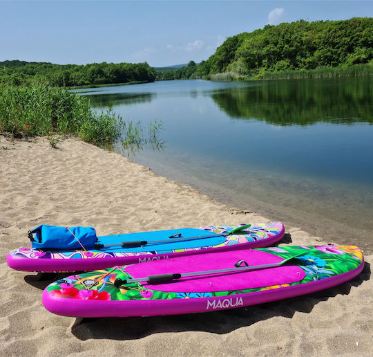 Maqua Flowers Φουσκωτή Σανίδα SUP / Kayak με Μήκος 3.3m Μωβ