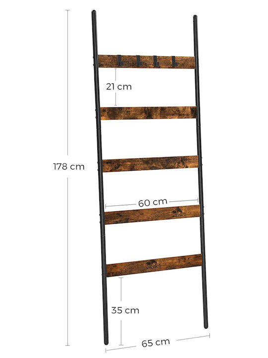 Vasagle Floor Garment Rack made of Metal Brown 65x178cm