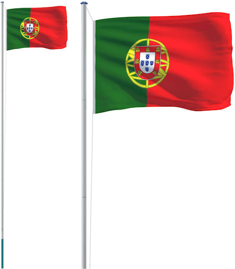 Flag of Portugal Polyester with a stake 6.23 m. from Aluminum