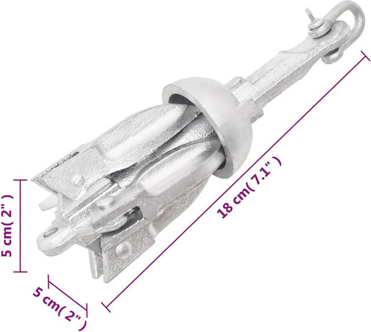 vidaXL Άγκυρα Σκάφους Ομπρέλα Γαλβανιζέ 0.7kg