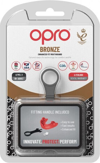 Opro Bronze Self Fit Защитна устна гарнитура Старши Червена с калъф