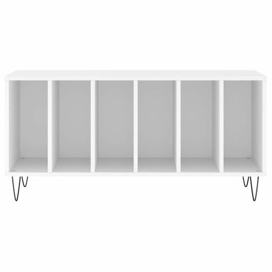 vidaXL Мебел за Hi-Fi Бял 38x100x48см
