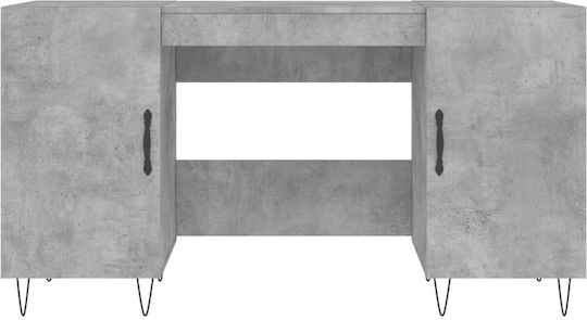 Γραφείο Ξύλινο Γκρι 140x50x75εκ.