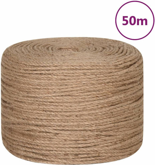 vidaXL Twisted 8mm Jute Rope 50m 2.25kg