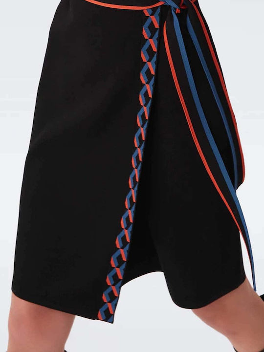 Rochie Mini Wrap-Around Neagră