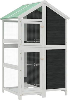 vidaXL Wooden Bird Cage 97x81x152cm. 172259 Gray