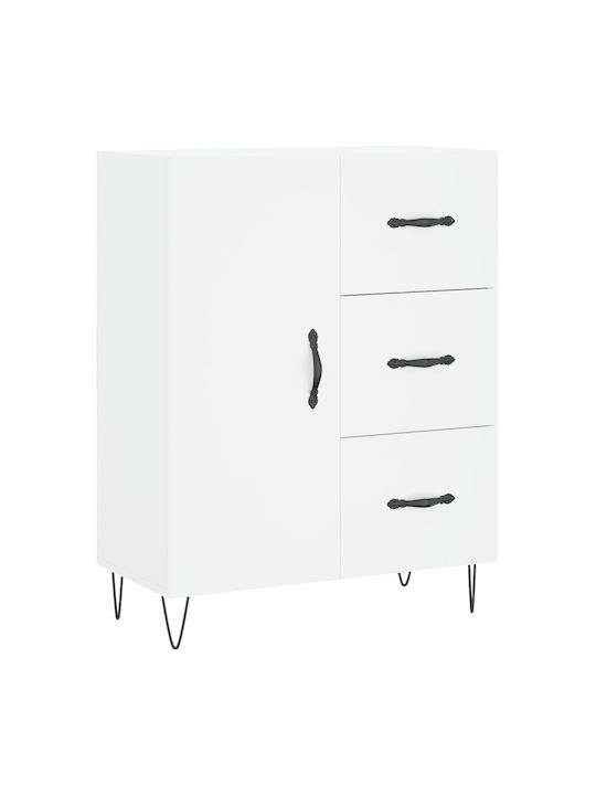 Wooden Buffet with Drawers White L69.5xW34xH90cm