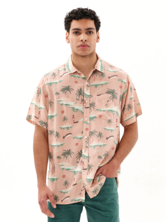 Short Sleeve Shirt in Regular Fit Dusty Rose