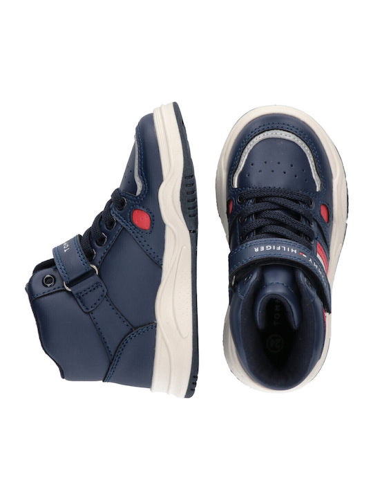 Kids Sneakers High with Scratch Blue