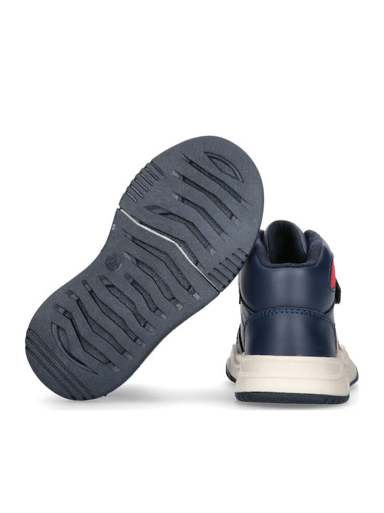 Kids Sneakers High with Scratch Blue