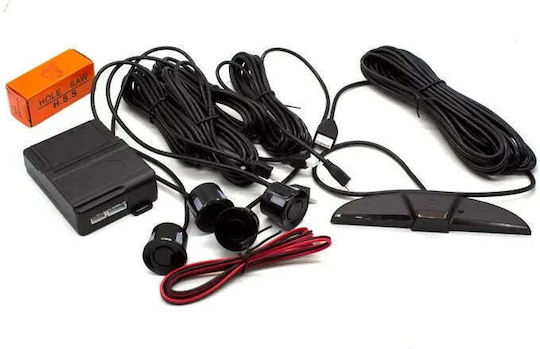 Tomahawk Car Parking System with Screen and 4 Sensors in Black Color