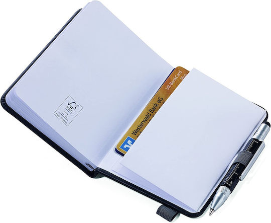 Troika Carnet A7 cu Pagini Albe , Elastic și Suport pentru Stilou Galben