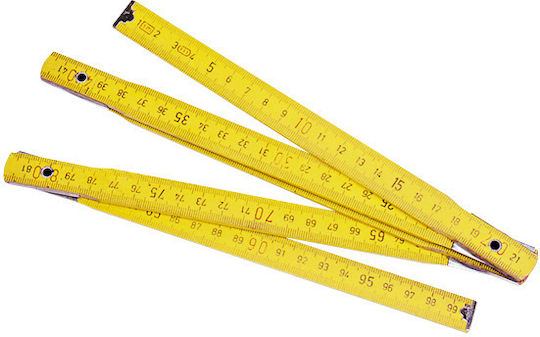 112438 Wooden Folding Ruler 2m