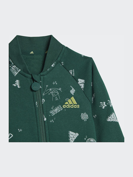 adidas Brand Love Baby Bodysuit Long-Sleeved Cgreen/white/pullim