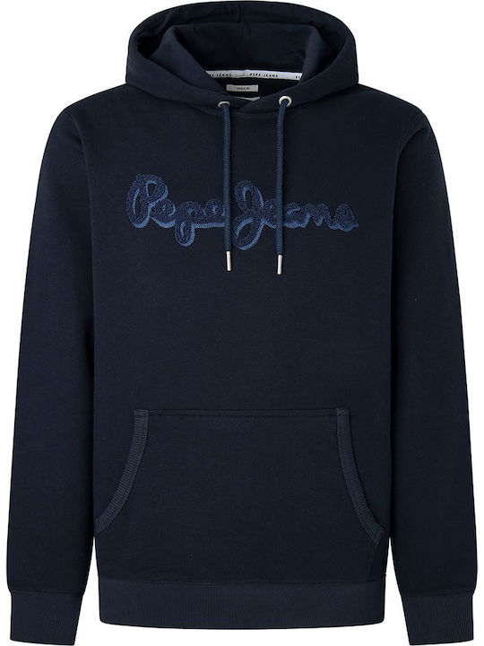 Pepe Jeans Ryan Ανδρικό Φούτερ με Κουκούλα και Τσέπες Μπλε