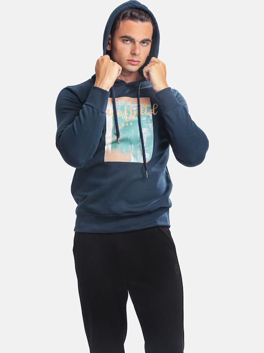 Sweatshirt with Hood Blue