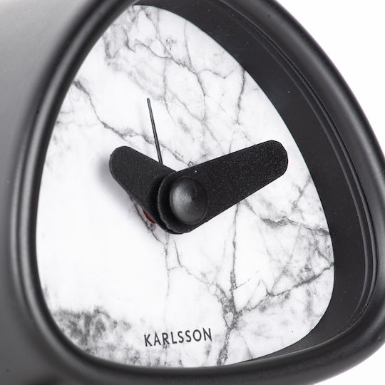 Karlsson Metal Tabletop Clock with Alarm Black KA5865WH