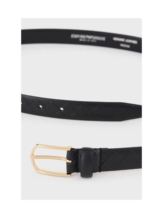 Emporio Armani Men's Leather Belt Black