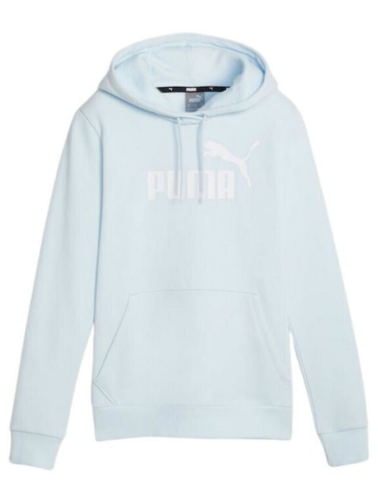 Puma Logo Women's Hooded Sweatshirt Blue