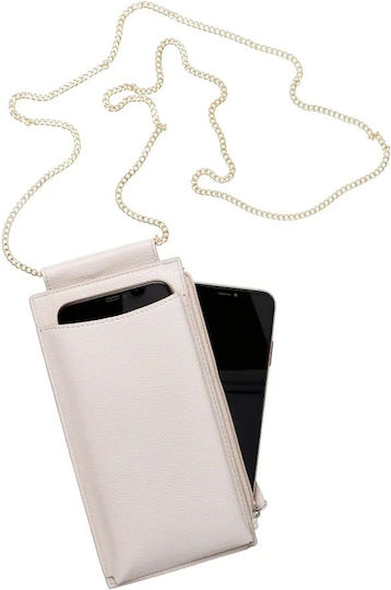 Roar Back Cover Δερματίνης με Λουράκι Μαγνητικό Μπεζ (iPhone 12 / 12 Pro)