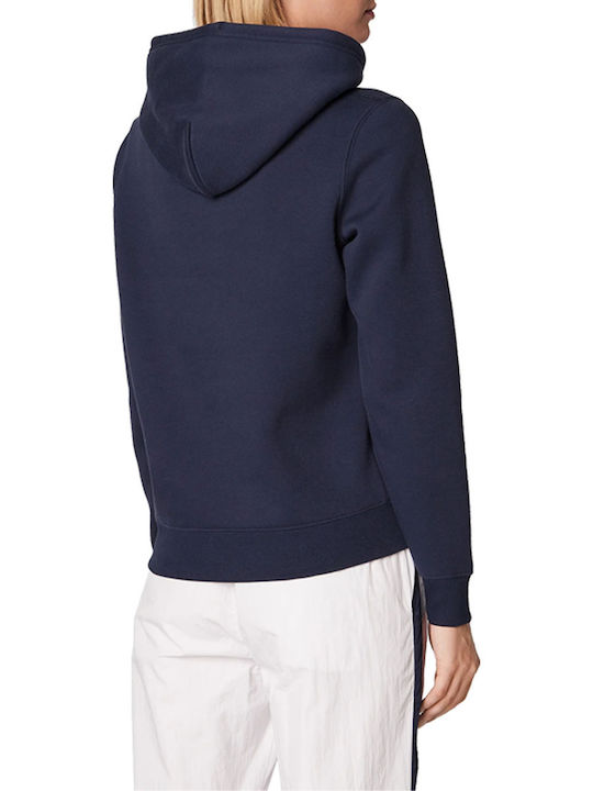 Tommy Hilfiger Women's Hooded Fleece Sweatshirt Blue