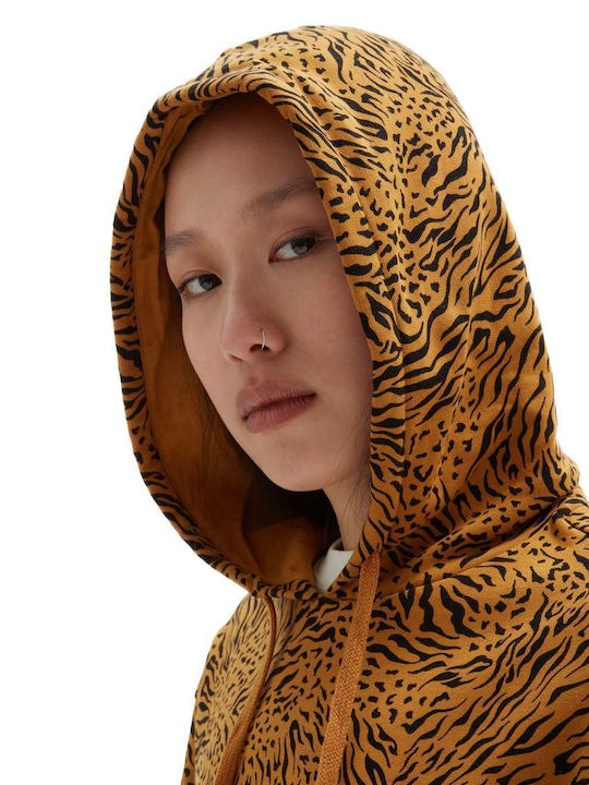 Damen Sweatshirt Kapuzen Braun