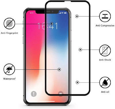 5G 0.26mm Full Glue Full Face Tempered Glass Μαύρο (Xiaomi 13 Lite 5G)