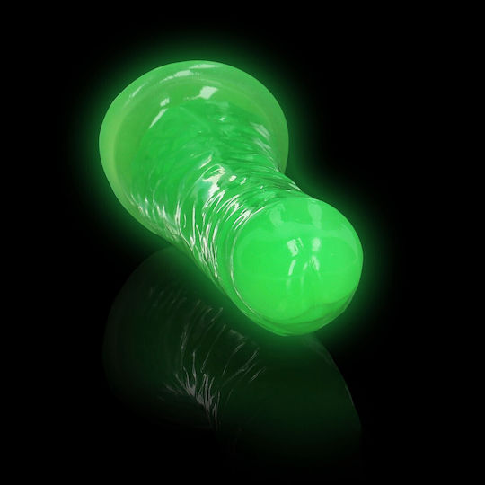 Shots Glass Dildo with Balls and Suction Cup Green 15.5cm