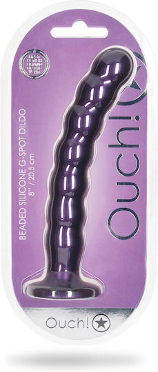 Shots Glass Dildo with Balls and Suction Cup Purple 20.5cm