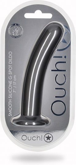 Shots Dildo realist cu Testicule și Ventuză Gri 17cm